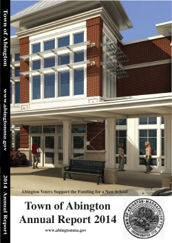 Town of Abington Annual Report 2014