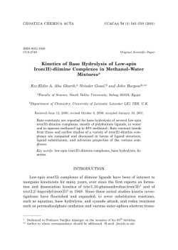 Kinetics of Base Hydrolysis of Low-spin Iron(II)