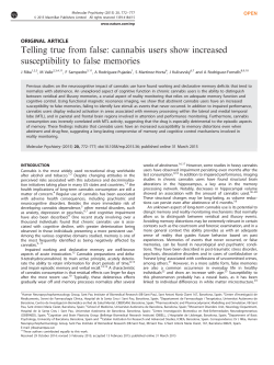 Telling true from false: cannabis users show increased