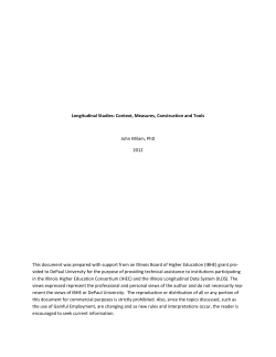 Longitudinal Studies: Context, Measures, Construction and