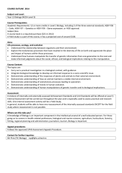 Course Outlines 2011