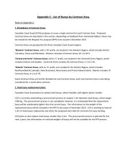 Appendix C: List of Buoys by Contract Area.