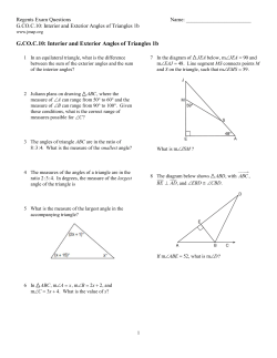 G.CO.C.10: Interior and Exterior Angles of Triangles 1b