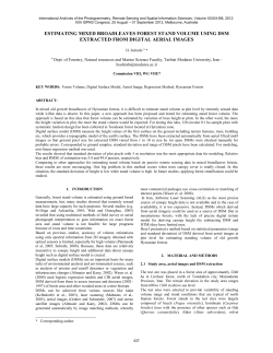 estimating mixed broadleaves forest stand volume using dsm