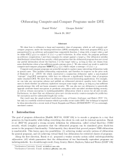 Obfuscating Compute-and-Compare Programs under LWE