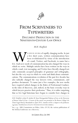 From Scriveners to Typewriters: Document Production in the 19th