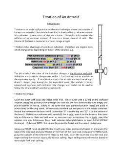 Titration of An Antacid