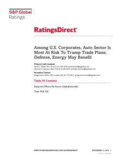Among US Corporates, Auto Sector Is Most At Risk To