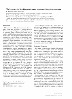The Structure of a New Dipeptide from the Mushroom Clitocybe