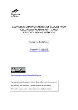Geometric characteristics of clouds from ceilometer