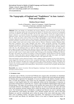 Pride and Prejudice: Jane Austen`s Locality