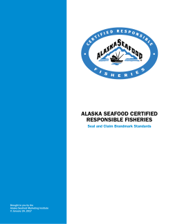ALASKA SEAFOOD CERTIFIED RESPONSIBLE FISHERIES