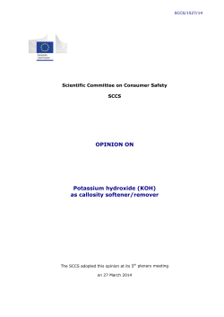 as callosity softener/remover - European Commission
