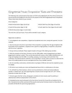 Gingerbread House Competition Rules and Procedures