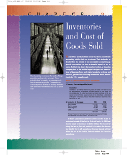 Inventories and Cost of Goods Sold