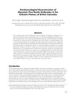 Dendroecological Reconstruction of Mountain Pine Beetle