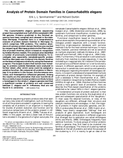 Analysis of Protein Domain Families in