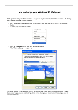 Beginner`s Computing: How to change your desktop wallpaper with