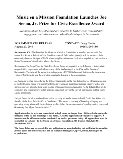 Music on a Mission Foundation Launches Joe Serna, Jr
