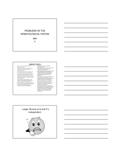 problems of the hematological system