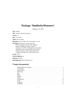 Package `SimilarityMeasures`