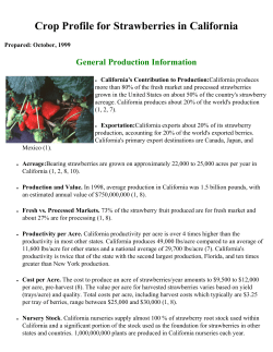 Crop Profile for Strawberries in California