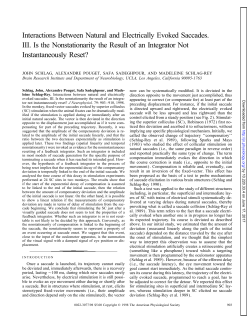 Interactions Between Natural and Electrically Evoked Saccades. III
