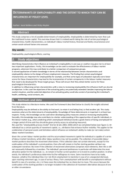 1. Abstract 2. Study objectives 3. Methods and data