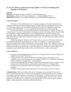 American Foreign Affairs I