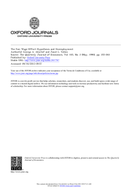 The Fair Wage-Effort Hypothesis and Unemployment
