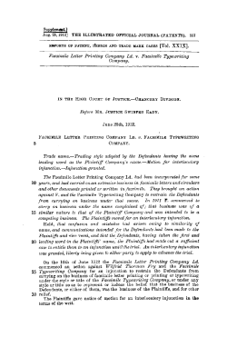 Facsimile Letter Printing Company Ld. v. Facsimile Type`writing