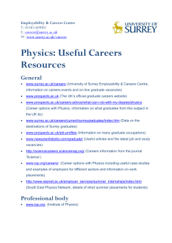 Useful Careers Resources - surrey.ac.uk