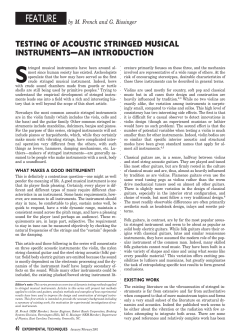 testing of acoustic stringed musical instruments