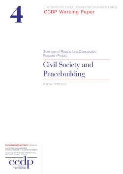 Civil Society and Peacebuilding