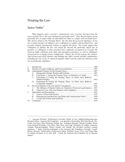 Flouting the Law - Northwestern Law