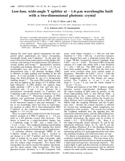 Low-loss, wide-angle Y splitter at 1.6
