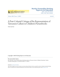 A Post-Colonial Critique of the Representation of Taiwanese Culture