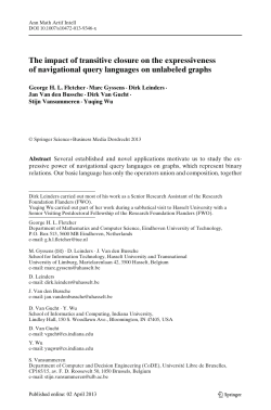 The impact of transitive closure on the expressiveness of