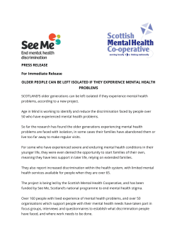 PRESS RELEASE For Immediate Release OLDER PEOPLE CAN