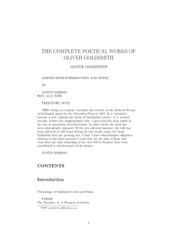 the complete poetical works of oliver goldsmith