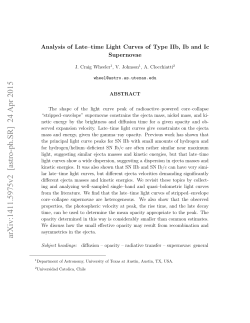 Analysis of Late--time Light Curves of Type IIb, Ib and Ic Supernovae