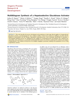 Multikilogram Synthesis of a Hepatoselective Glucokinase Activator