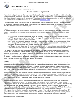 Corrosion: Part 1 - Helical Pier World