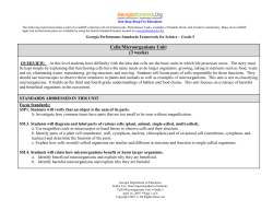 Cells/Microorganisms Unit