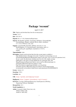 Package `recount`