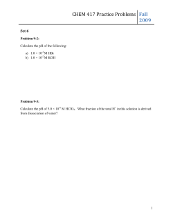 CHEM 417 Practice Problems