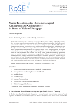 Rose vol 6 nr 1.indd - RoSE &ndash; Research on Steiner Education