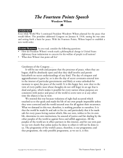 The Fourteen Points Speech