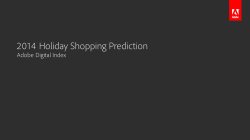 2014 Holiday Shopping Prediction
