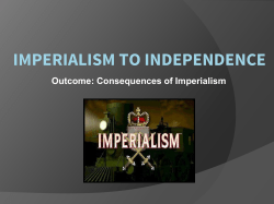 IMPERIALISM TO INDEPENDENCE